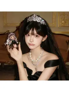 New bride headwear crown European and American wedding jewelry crystal headband princess birthday alloy tiara