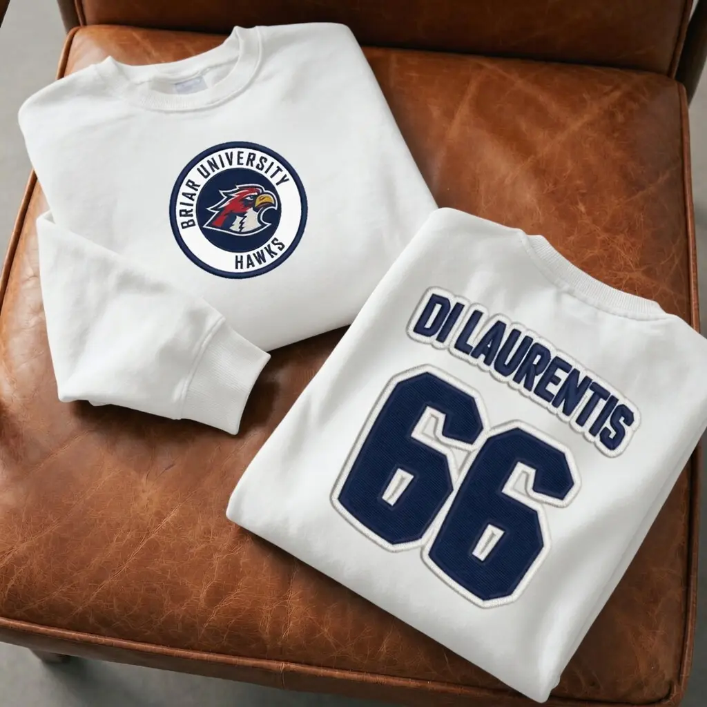 Briar University Di Laurentis 66 Sweatshirt, Briar U Embroidered Shirt, Off Campus Series Bookish Hoodie, Hockey Romance Sweatshirt Gift for Her