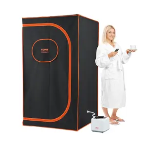 VEVOR Portable Steam Sauna Tent Full Size,  1000W Personal Sauna Blanket Kit for Home Spa, Detoxify & Soothing Heated Body Therapy, Time & Temperature Remote Control With Floor  Mat