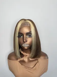 Bob Wig 10inches 210% Human Hair Wig - Lightweight and Versatile Hair Accessory for Stylish Everyday Wear