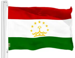 G128 Tajikistan Tajikistani Flag | 3x5 Ft | LiteWeave Pro Series Printed 150D Polyester | Country Flag, Indoor/Outdoor, Vibrant Colors, Brass Grommets, Thicker and More Durable Than 100D 75D Polyester