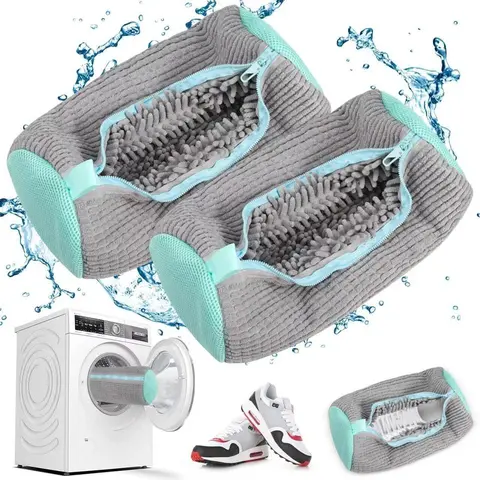 Shoe Washing Machine Bag Reusable Shoe Laundry Bag for Washing Machine Sneaker Wash Bag Protector for All Shoe Sizes (1PC, 2PCs)