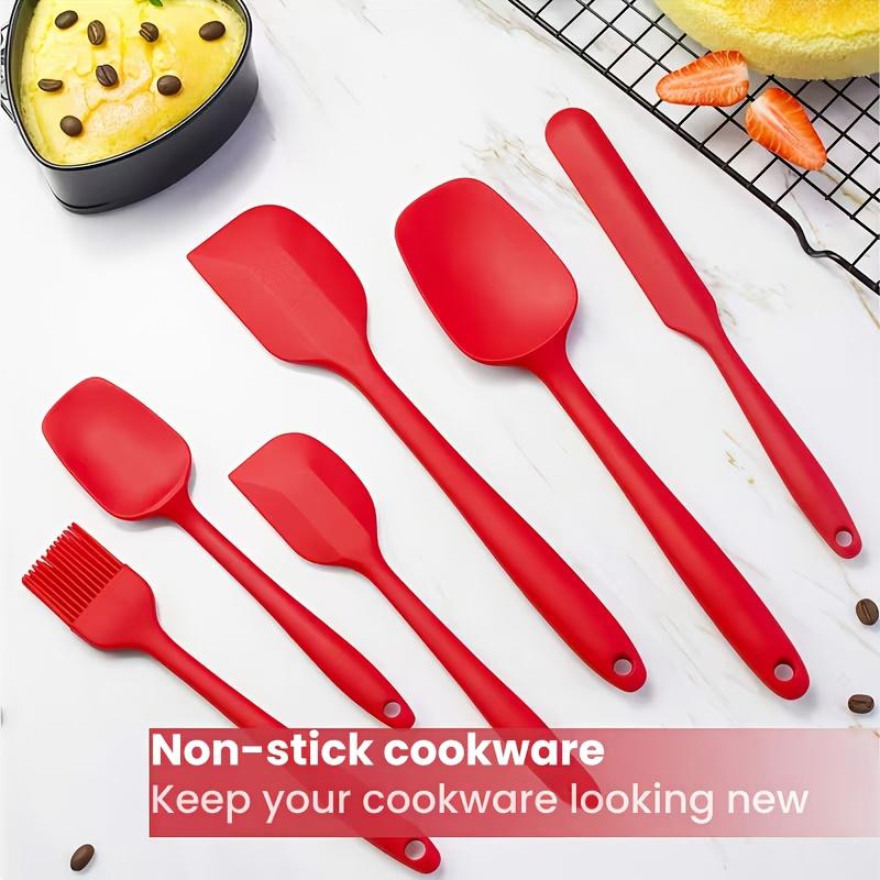 6pcs FOOD-GRADE SILICONE Baking and Cooking Tool Set - High-Temperature Resistant Spatula and Brush Combo, Easy-to-Clean Multifunctional Kitchen Utensils,