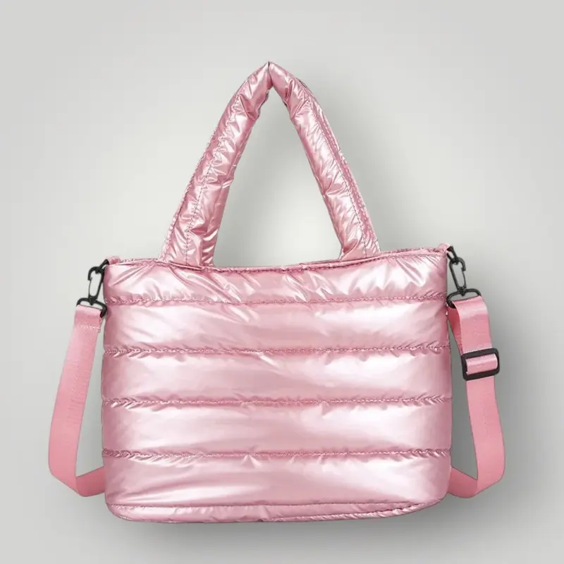 My Mum Made It Puffer Bag Puffer Tote Bag Cream
