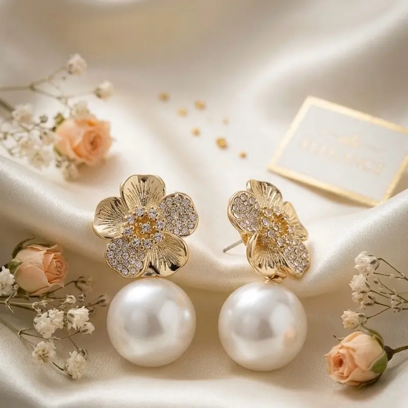 Shinny blossom earrings