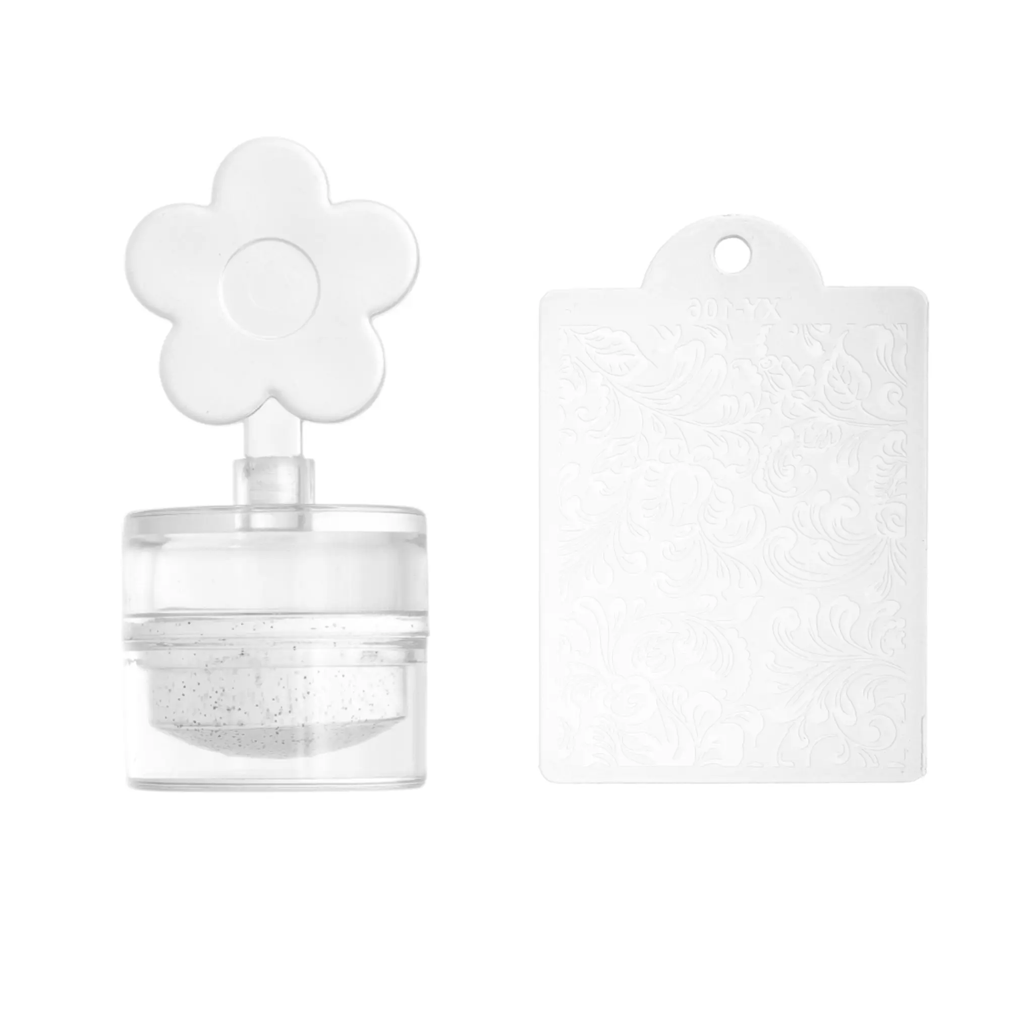 VOCOSTE Flower Nail Art Stamp for Nail DIY 2 Pcs