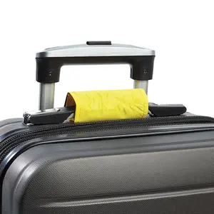 Lillian Vernon Yellow Luggage Handle Wrap, Heavy Duty Travel ID, Suitcase Identifier, Adjusts 2" x 4" Closed