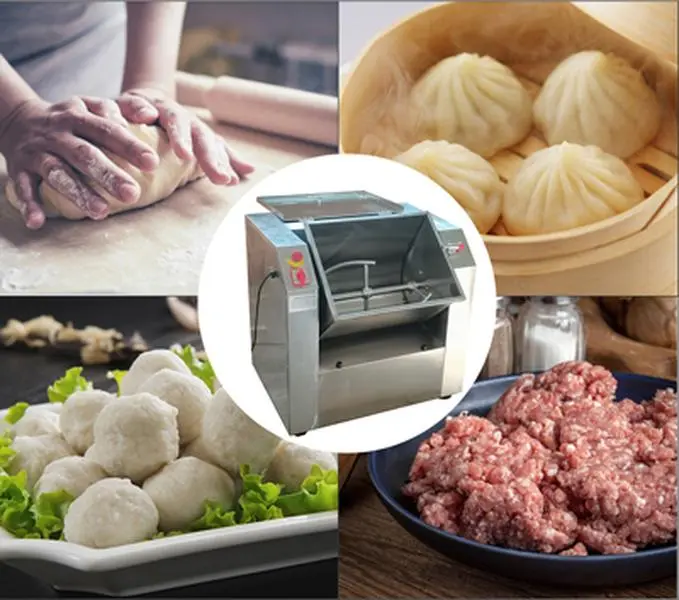 Yokoma 50QT Commercial 110V 25kg Stainless Steel Electric Dough Mixer Mixing Machine Kitchen Equipment+Dough Knife