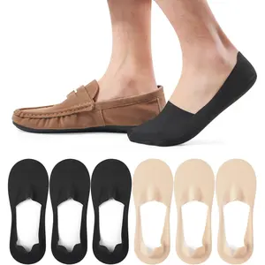 No Show Socks Men Women Nylon Non Slip Low Cut Invisible Liner Footies Thin Silk Socks for Loafers Boat 6 Pairs Cotton Menswear grip socks