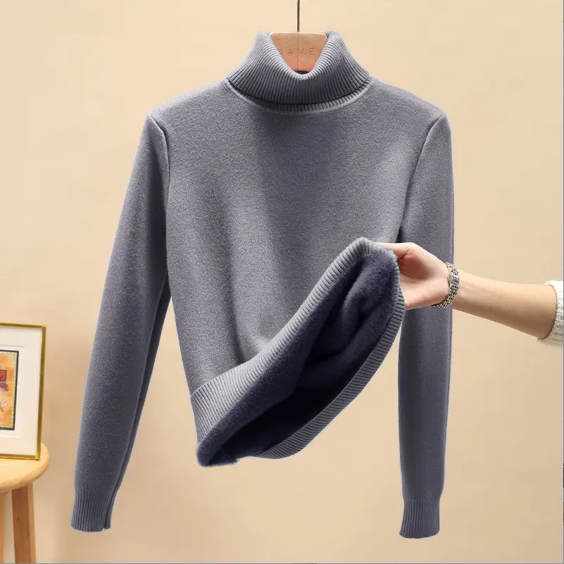 Grey high neck one piece fleece