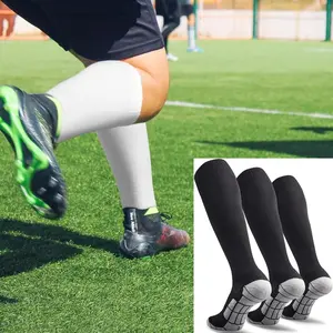 3 Pcs Long Knee Training Socks Sport Knee High Socks for Adult Beauty & Personal Care