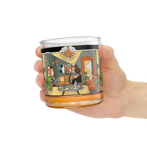Mid Century Modern Barware Cool Cat Dude Bourbon Whiskey Glassware
