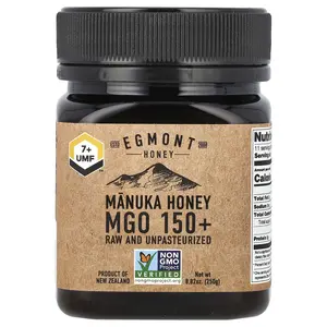 Egmont Honey Manuka Honey, Raw And Unpasteurized, UMF™ 7+, MGO 150+, 8.82 oz (250 g) Egmont Honey Manuka Honey, Raw And Unpasteurized, UMF™ 7+, MGO 150+, 8.82 oz (250 g)