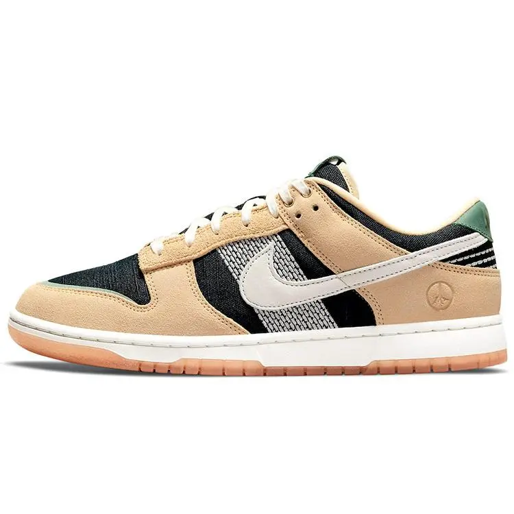 Nike Dunk Low Rooted In Peace' Cushioned Durable Skate Shoes Men's White Black DJ4671-294