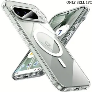 Strong Magnetic Protective Shockproof Transparent Camera Protection Back Phone Case Cover Accessories for Pixel 10 9 9A 8A 8 Pro 7 7A 6A 6 ProXL XL