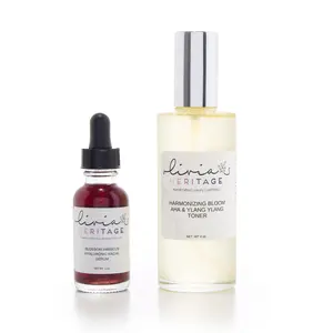 Olivia's Heritage Glow & Prep Pair - Hibiscus Serum + AHA Toner for Smooth Even Luminous Skin with Hyaluronic Acid