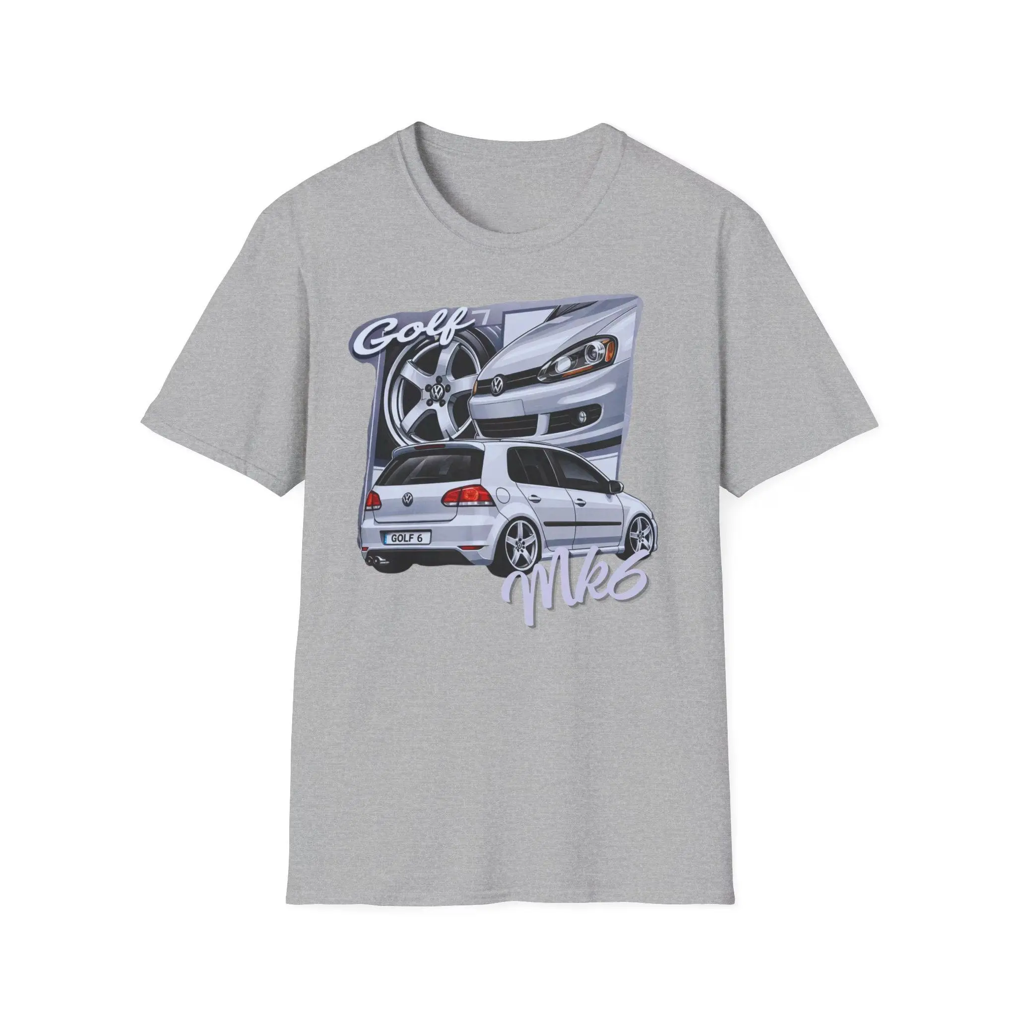 VW Golf 6 GTI Graphic T-Shirt, Sweatshirt, Hoodie - Hot Hatch Streetwear -  Racing Drift Style Shirt, Car Lover Gift