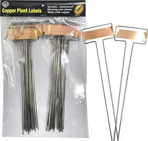 Copper Plate Metal Plant Labels Garden Stake Tags Reusable Planting Gardening Markers (10 X 2.6 Inch) Owlery