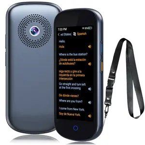 Ai Translator Device,Support 100+ Languages and Accents Portable Instant Translation Set with 4”Screen,Upgraded Chip,Storage Space for Travel Business Learning