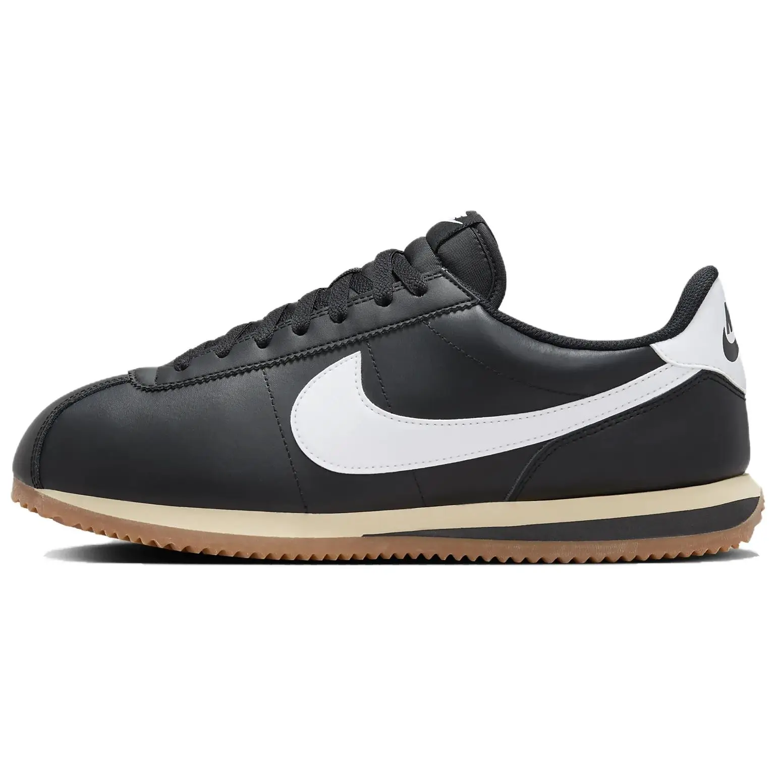 Nike Cortez Black Gum Medium Brown Sesame White Comfort Low Top Running Shoes Men's DM4044-002
