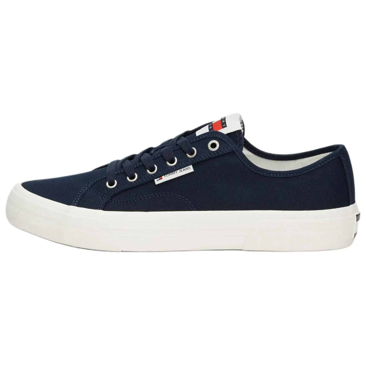 Tommy Hilfiger Tommy Jeans Men's Navy Blue Low-Top Skate Shoes - Durable and Versatile Trending Shoes, House White Official Shoes to Get / Maison Mihara