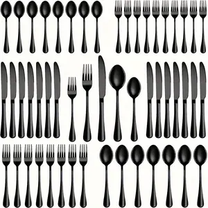 Stainless Steel Cutlery Set, 40pcs/set Utensils Including Knives & Forks & Spoons, Dishwasher Safe Tableware Set for Home, Restaurants, Hotels & Weddings, Dinnerware Sets, Dinnerware Service Set