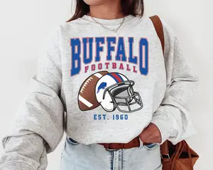 Vintage Buffalo Football Crewneck Sweatshirt, Vintage Style Bills Tee, Youth Shirt