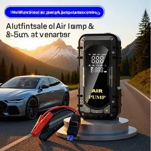 2-in-1 Portable Car Jump Starter & Tire Inflator with Emergency Light & Power Bank