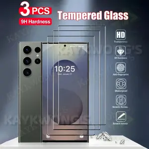 KAYKWONG'S Full Coverage Tempered Glass Film, 3-Pack, For Samsung GalaxyS25 /S26 Ultra/S25 Edge/S24/S23/Plus/S22/S21/S20 FeS22+/S21+, 9h Hardness, Anti-Fingerprint, Scratch-Resistant, High Clarity