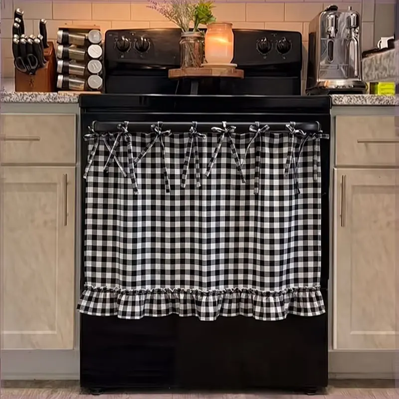 Handmade Kitchen Apron, Heat-Resistant, Easy Installation, Rustic Style, Covers Oven, Dishwasher, Washer, Farmhouse Decor, Kitchen Accessories