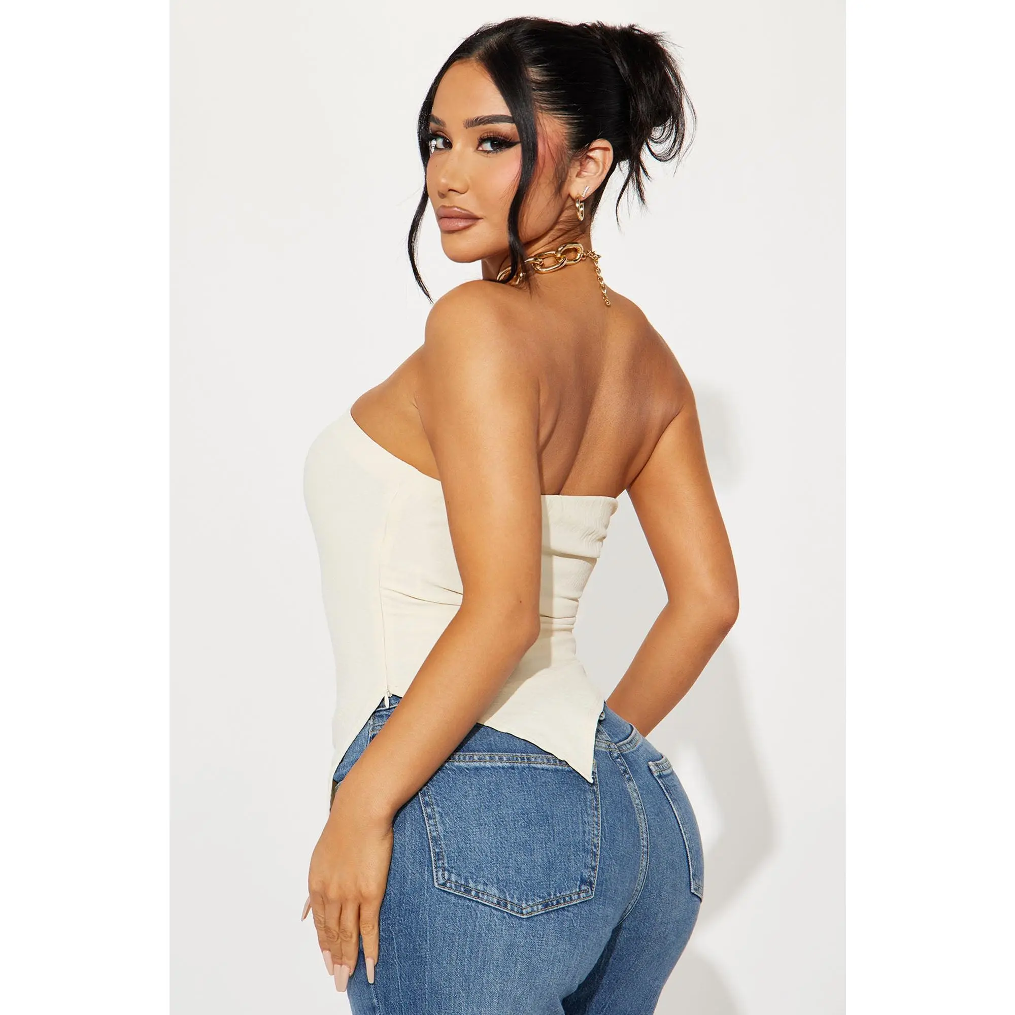 Valerie Asymmetrical Top - Cream - TikTok Shop