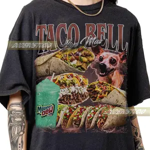 Limited Taco Bell Live Mas Vintage Shirt, aco Bell Gifts for Woman and Man, Retro Taco Bell Merch Gifts Tee, Taco Bell 90s Bootleg Shirt