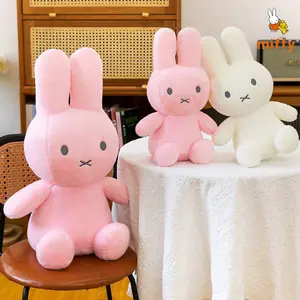 Kawaii Miffy Plush Doll Creative Dopamine Fluffy Stuffed Toy Cuddly High Quality Home Decoration Anime Accessories Perfect Gifts