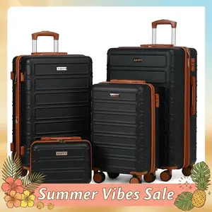 AAIVV 4-Piece Aesthetic Luggage Set / 4-Piece Aesthetic Suitcase with TSA, Airline-Approved Hard Shell Expandable Double Spinner Rolling Wheels Suitcases for Lightweight Travel (28in26in20in13in)