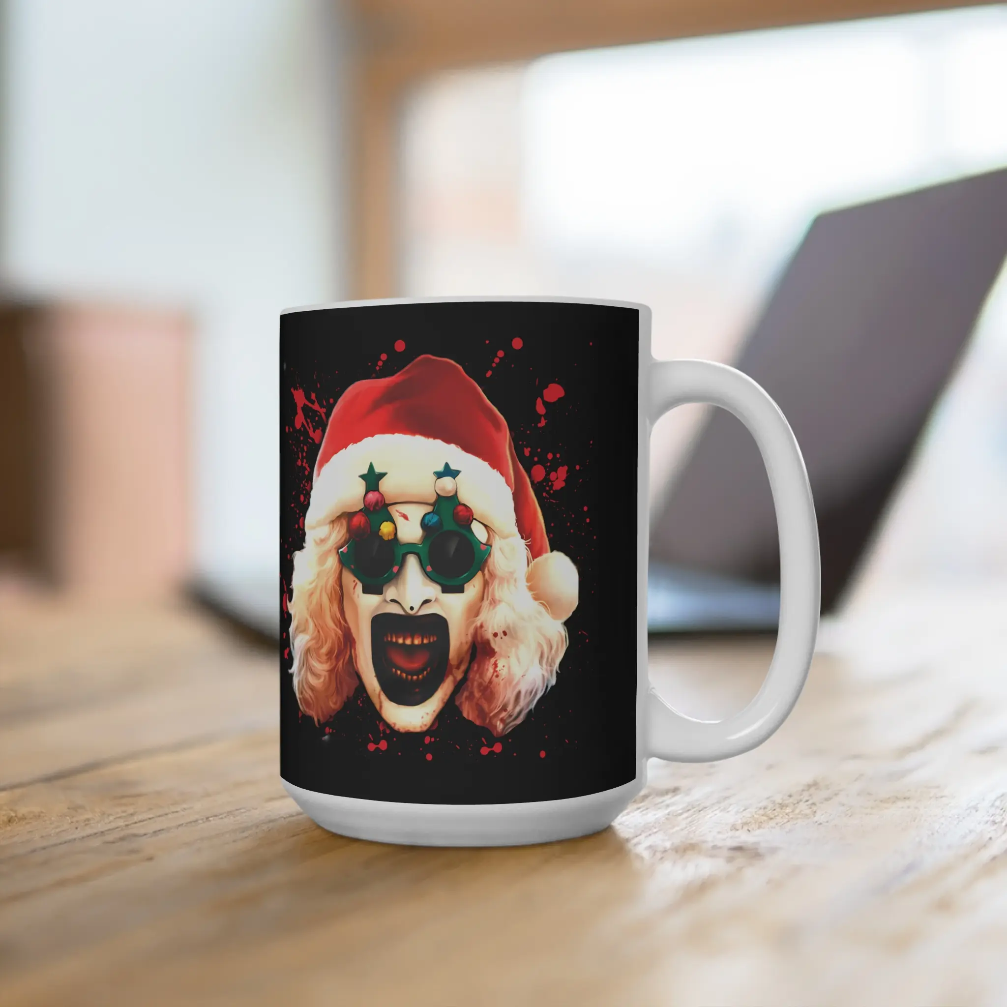 Terrifier Art The Clown Bloody Santa Mug 15oz