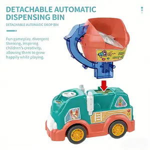 Electric Automatic Domino Laying Truck, Kids Creative Domino Blocks Toy Car, Educational STEM Toy for Children