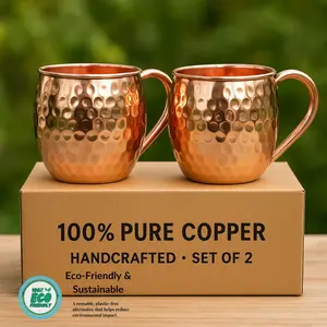 Moscow Mule Pure Copper Mugs, Handcrafted Travel Mug, Bar Gift, Housewarming Gift & Charismas Gift