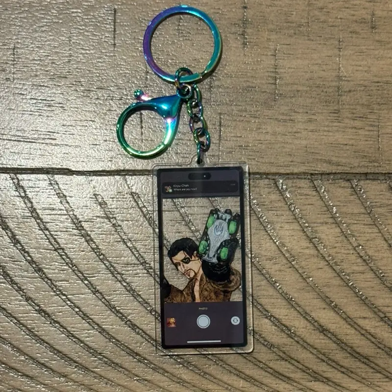 Yakuza goro majima keychain 3 inches large. Majima everywhere phone keychain