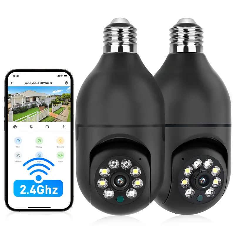 2‑Pack | Light Bulb Security Camera