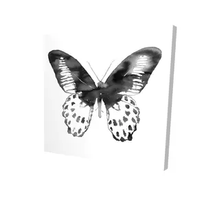 360 Stand Black Butterfly-White Insect Theme Wall Art Print, 36x36 in, Minimalist Artwork, Nature Home Decor, Elegant Wall Decoration, Ideal Gift for Home Supplies Display, Artistic, Room