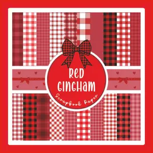 Red Gingham Scrapbook Paper: Checkered Pattern Craft Paper Pad For Scrapbooking, Mixed Media, Decoupage, Junk Journals & Paper Crafts; 8.5 x 8.5"