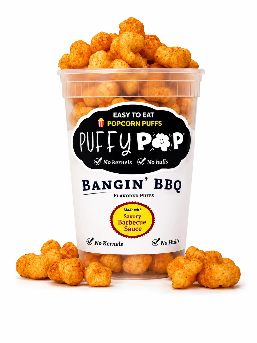 Bangin' BBQ (GF) Puffy Pop Popcorn Puffs - No Kernels, No Hulls - Easy to Eat Snack Bangin' BBQ (GF) Puffy Pop Popcorn Puffs - No Kernels, No Hulls - Easy to Eat Snack