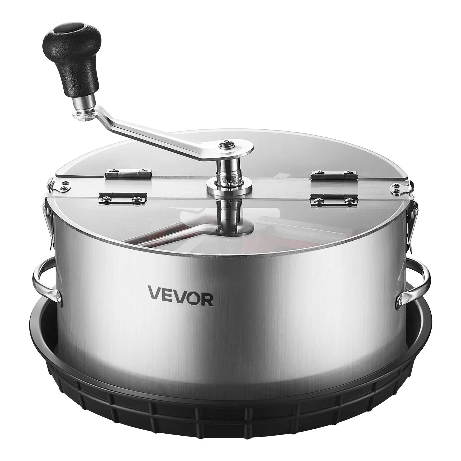 VEVOR 12 in Manual Bud Leaf Trimmer Tool - Durable & Easy-to-Maintain De-Budding Reaper Bowl with Stainless Steel Blades, Aluminum Tray, Efficient Trimming for Wet/Dry Herbs, Hydroponic Plants