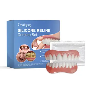Oralhoe Silicone Resin Dentures Suit Improve Smile Beauty Comfortable Material Dentures Beautiful  Care Whitening Repair gentle daily nasal cleanse  horror halloween dental gel home wireless tooth jewelry kit oral iodine enamel-safe strip gems purple