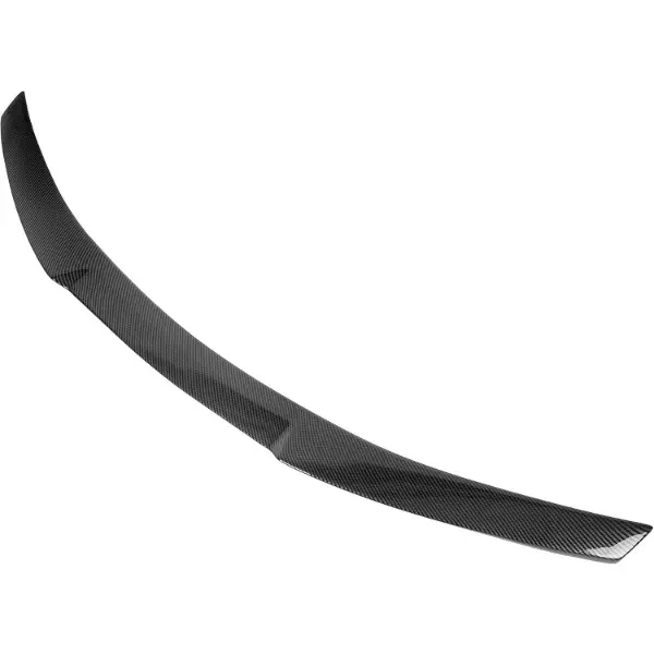 ECOTRIC Rear Trunk Spoiler Wing Lip, M4 Style Car Accessories for 2014-2024 Infiniti Q50 Sedan, Painted Fit Carbon Look ABS Plastic Duckbill Tail Wing with Aesthetic Boost