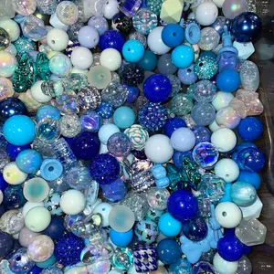 Blue Beads for DIY Projects - Craft Supplies Beaded Tassel Charms Beaded Mesh