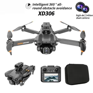 Foldable FPV Drone with Brushless Motors, 7m/s Speed, 244g Lightweight, 2 Batteries, 360° Obstacle Avoidance & Optical Flow Hovering