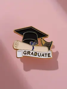 Graduation Season Bachelor Hat Design Brooch Pin, Graduation Themed Brooch, Fashion Accessories for Women & Men, Small Gift for Friends