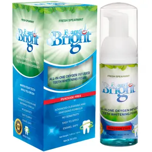 BleachBright FoamBright Retainer Cleaner for Invisalign Teeth Whitening Foam Dental Retainer Brite Oral Care Fresh Spearmint Cleansing