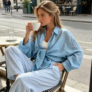 Women's 2026 Fall French Vintage Jacquard Shirt, Elegant White 100% Cotton Long Sleeve Blouse, Casual Inner Layer Top